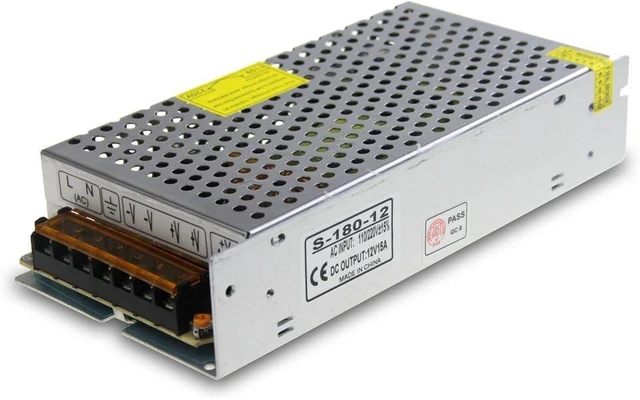 Alt view image 8 of 14 - 12V 15A 180W Power Supply Transformer Switch AC 110V / 220V to DC 12V 15amp Switching Power Adapter Converter LED Driver for LED Strip Light CCTV Camera Security System