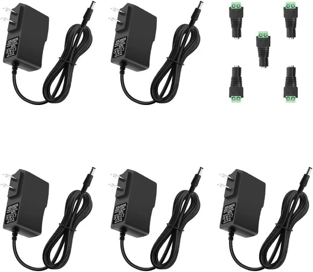 Alt view image 7 of 12 - 5V 2A Power Supply Adapter DC 5V 2000mA Power Cord AC/DC Charger AC 100V-240V to DC 5 Volt 1.5A 1Amp 0.5A for Security Camera Baby Monitor Graco Swing TV Box Raspberry Pi USB Type C (5 Pack)