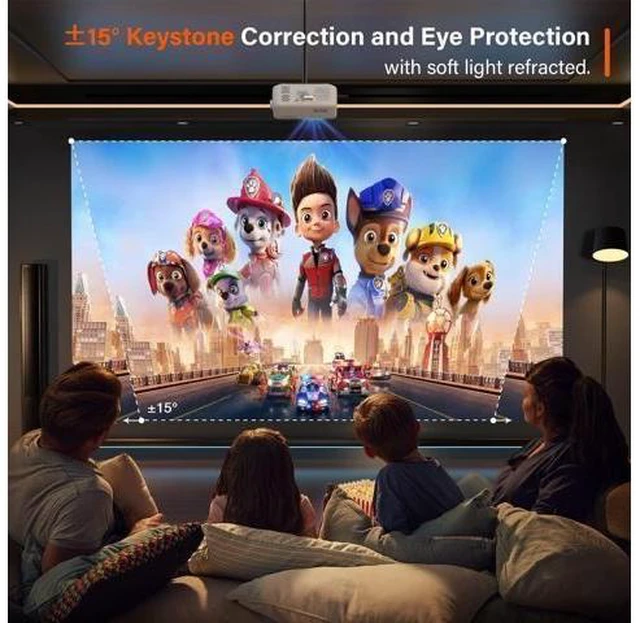 Alt view image 10 of 14 - Mini Projector, VOPLLS 1080P Full HD Supported Video Projector, Portable Outdoor Home Theater Movie Projector, 50% Zoom, Compatible with HDMI, USB, AV, Smartphone/Tablet/Laptop/PC/TV Box