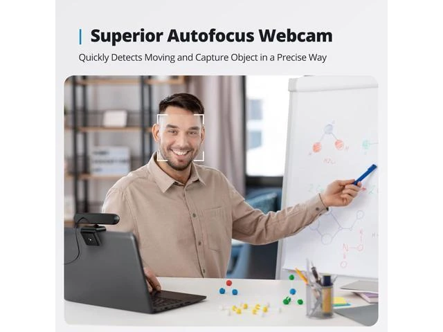 Alt view image 10 of 14 - DEPSTECH 4K Webcam, DW40 Webcam with Microphone Autofocus HD Web Camera with Sony Sensor, Privacy Cover & Tripod, Plug and Play USB 8MP Camera Computer Streaming Webcam for Laptop PC/Video Call/Zoom