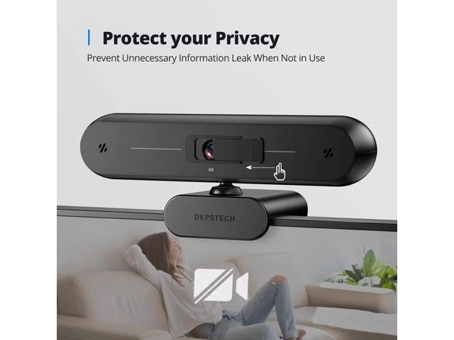 Alt view image 13 of 14 - DEPSTECH 4K Webcam, DW40 Webcam with Microphone Autofocus HD Web Camera with Sony Sensor, Privacy Cover & Tripod, Plug and Play USB 8MP Camera Computer Streaming Webcam for Laptop PC/Video Call/Zoom