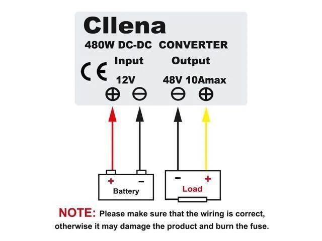 Alt view image 12 of 12 - Cllena DC/DC 12V to 48V Boost Converter 10A 480W Step Up Voltage Regulator Module Car Power Supply Voltage Transformer (Input 10V-16V)