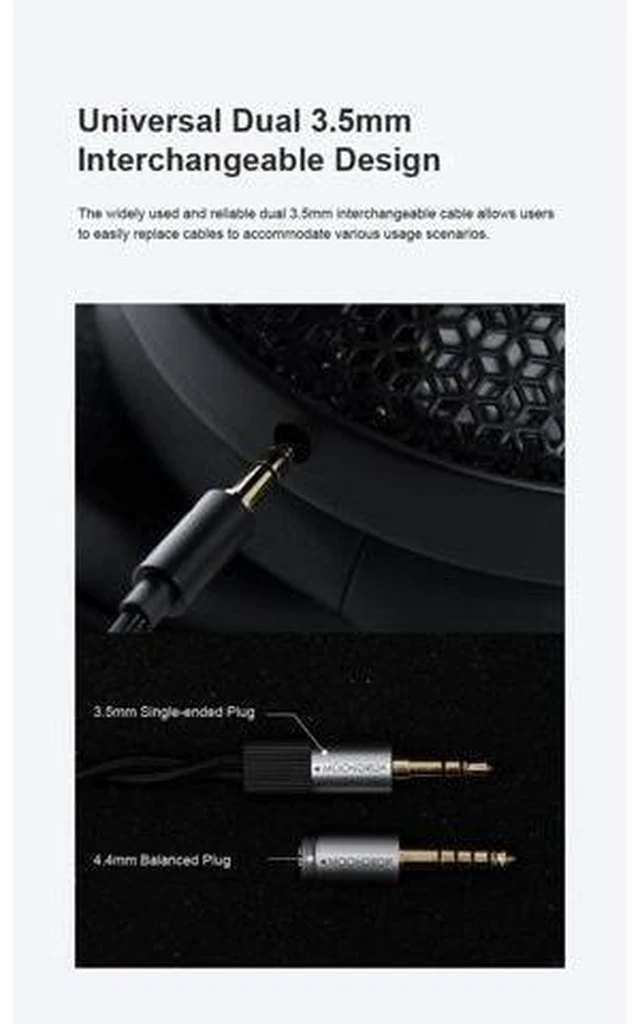 Alt view image 13 of 14 - Horizon Professional 50mm Dynamic Driver Over-Ear Headphone 3.5mm 4.4mm Plug