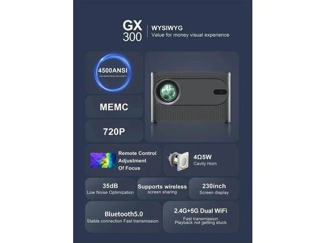Alt view image 10 of 14 - Proyector 5G WiFi Bluetooth HD Projector 4K LED Android Home Theater Cinema HDMI