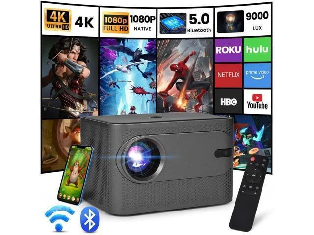 Alt view image 9 of 14 - Proyector 5G WiFi Bluetooth HD Projector 4K LED Android Home Theater Cinema HDMI