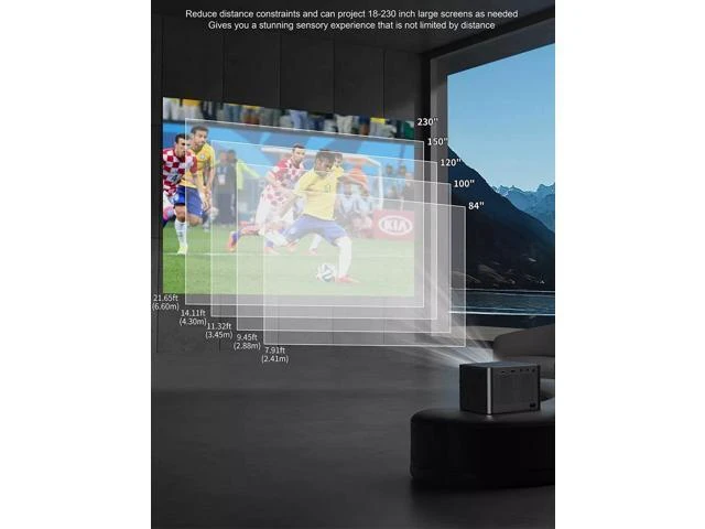 Alt view image 12 of 14 - Proyector 5G WiFi Bluetooth HD Projector 4K LED Android Home Theater Cinema HDMI