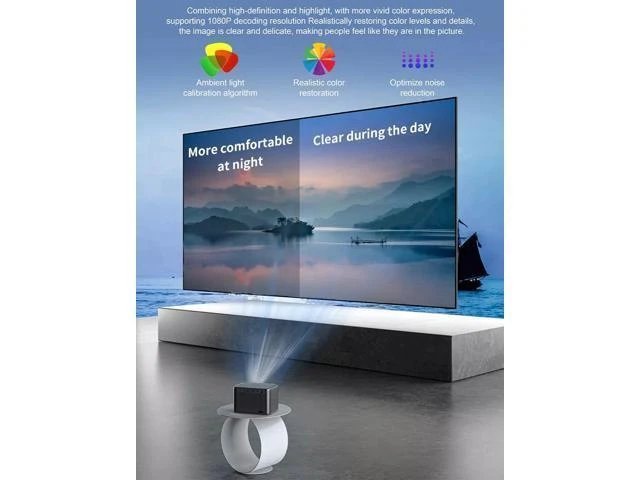 Alt view image 13 of 14 - Proyector 5G WiFi Bluetooth HD Projector 4K LED Android Home Theater Cinema HDMI