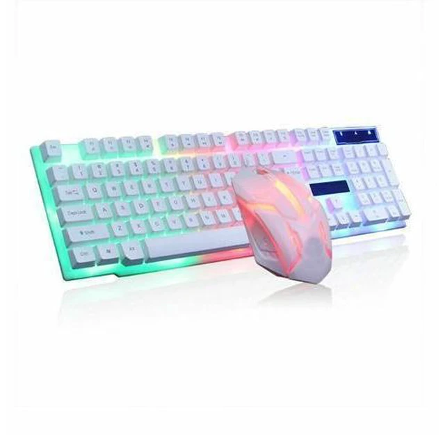 Alt view image 3 of 4 - Multi Color Changing Backlight Keyboard And Mouse Set White