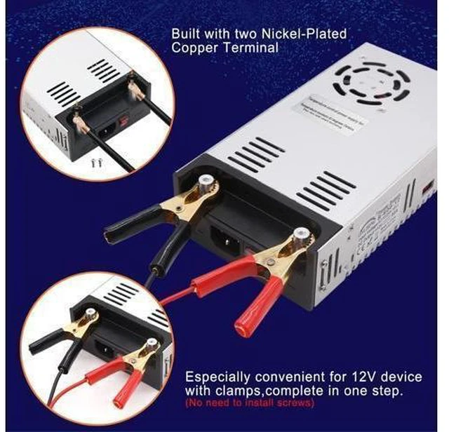 Alt view image 13 of 14 - New Version AC to DC Converter, EAGWELL SMPS 110V AC to 12V DC Converter Power Supply Adjustable Switch Power Supply Transformer Max 50A 600W