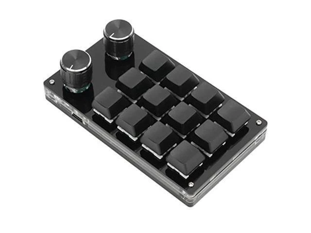 Alt view image 11 of 12 - Cuifati One Handed Macro Mechanical Keyboard, 12 Key Mini Programmable Micro Keyboard, Fully Programmable Keys and 2 Knob, for, for Vista, for, for Macos(Full Black)