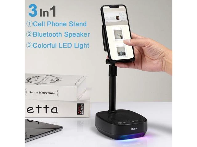 Alt view image 9 of 14 - OLES Gifts for Men Him, Cell Phone Stand with Wireless Speaker(7-11Height), Birthday Gifts for Men, Gifts Him, Phone Holder for iPhone/Android/Tablet, Unique Gifts for Dad Him Mom, Women Gifts