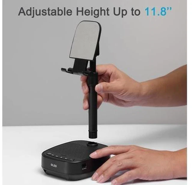 Alt view image 10 of 14 - OLES Gifts for Men Him, Cell Phone Stand with Wireless Speaker(7-11Height), Birthday Gifts for Men, Gifts Him, Phone Holder for iPhone/Android/Tablet, Unique Gifts for Dad Him Mom, Women Gifts