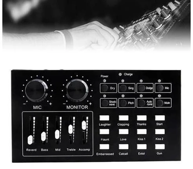 Alt view image 6 of 10 - Audio Card Stereo Sound Professional External Equipment Headphone Volume Control Live Streaming Microphone Speaker