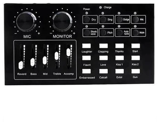 Alt view image 7 of 10 - Audio Card Stereo Sound Professional External Equipment Headphone Volume Control Live Streaming Microphone Speaker