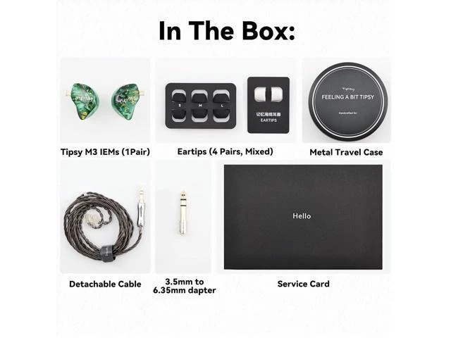 Alt view image 12 of 14 - M3 Professional IEM for Musicians, 2BA + 1DD Drivers, 36dB PNC, IPX5, Acoustic-Runway Technology, Skin-Friendly Resin, Detachable 0.78mm 2-pin Cable (No Mic, Black&White)