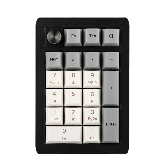 Alt view image 8 of 14 - EK21 VIA Gasket Number Pad w/ 1000mAh Battery, BT 5.0/2.4GHz/Wired | Hot-Swap Numpad with Aluminum Alloy knob, Programmable for Win/Mac/Gaming (Black Silver, Wisteria V2 Switch)
