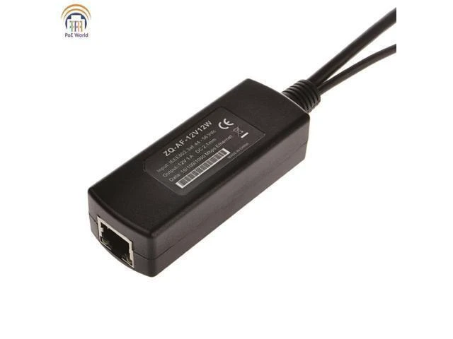 Alt view image 7 of 8 - GAT-12V12W 802.3af Gigabit Poe Splitter with 12V output for Non-poe Camera PoE separator for any 12V devices