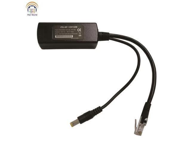 Alt view image 8 of 8 - GAT-12V12W 802.3af Gigabit Poe Splitter with 12V output for Non-poe Camera PoE separator for any 12V devices