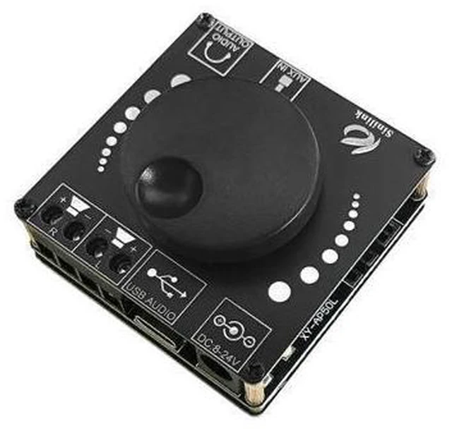Alt view image 6 of 10 - XY-AP50L 40W50W*2 Stereo Bluetooth Digital Power Amplifier Board 12V/24V2.0 Dual Channel Knob Volume Adjustment Switch