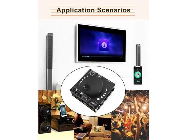Alt view image 8 of 10 - XY-AP50L 40W50W*2 Stereo Bluetooth Digital Power Amplifier Board 12V/24V2.0 Dual Channel Knob Volume Adjustment Switch