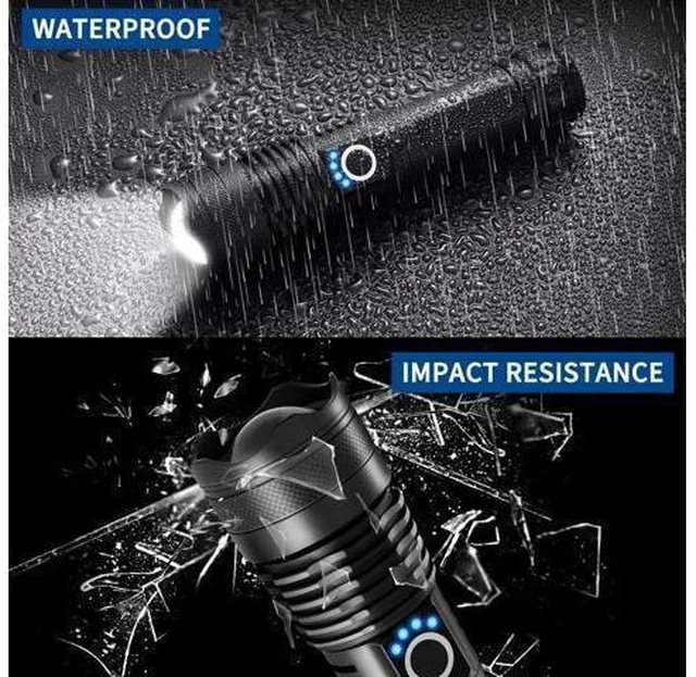 Alt view image 13 of 14 - Flashlights High Lumens Rechargeable, 2Pack Rechargeable Flashlights, 990000lm Super Bright Flashlight, 5Mode Tactical Flashlights High Lumens, LED Flashlight High Powered, Waterproof Flash Light LED