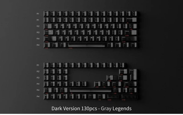 Alt view image 4 of 4 - Dark Glacier Keyboard Custom keycaps Set Transparent ICY Sensation Supports Various Layouts 60%, 65%, 75%, VA68, 80%(only Standard Layout R4 1.5U is Supported) (Green)