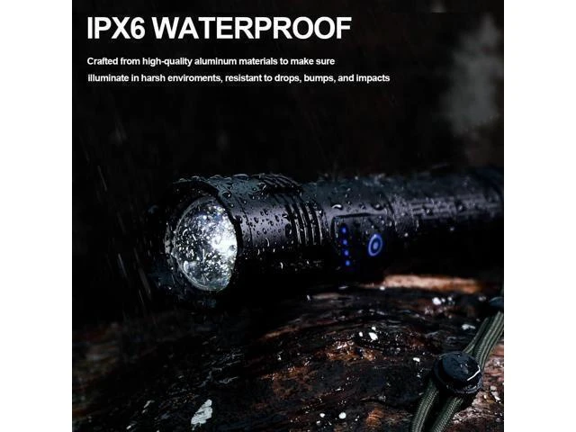 Alt view image 11 of 12 - Rechargeable Flashlights High Lumens, 990,000 Lumens Bright Led Flashlight with 7 Modes, Powerful Flash Light for Home Camping Hiking Outdoor