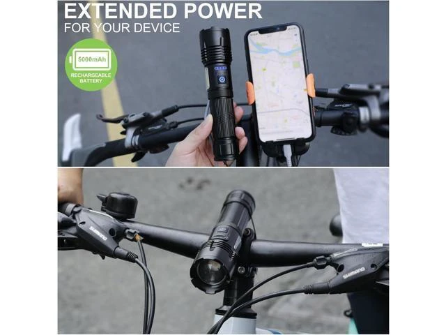 Alt view image 12 of 12 - Rechargeable Flashlights High Lumens, 990,000 Lumens Bright Led Flashlight with 7 Modes, Powerful Flash Light for Home Camping Hiking Outdoor