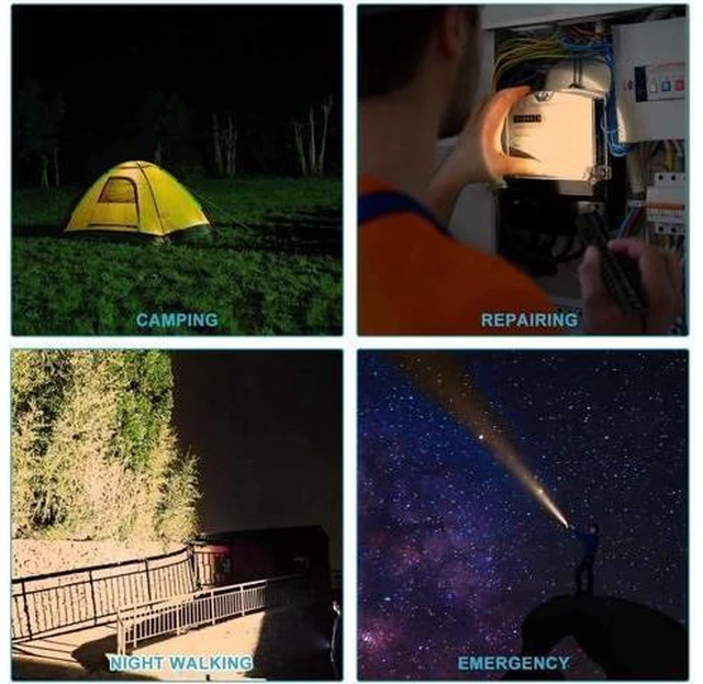Alt view image 10 of 14 - Pocket LED Flashlight, High 90CRI Ultra Bright Max 1300 Lumen Mini Flashlight with Standard USB A-C Cable,IP67 Waterproof,Magnetic Tailcap, Great for Indoor/Outdoor Activities(2700K Warm)