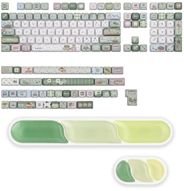 Alt view image 2 of 2 - Sprout Picnic Keycap Set with MechLands EPOMAKER CloudGel Wrist Rest