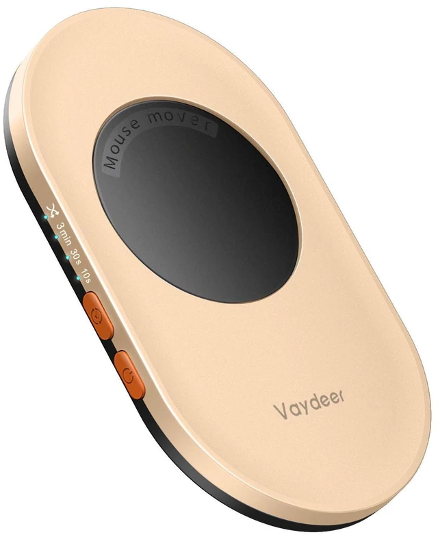 Alt view image 6 of 10 - Vaydeer Ultra Slim Mouse Mover, Air 3 Mouse Jiggler with Adjustable Interval Timer, Undetectable & Noiseless, Simulates Realistic Movement, Driver-Free Shaker for Keeping the PC Active (Naples Yellow)