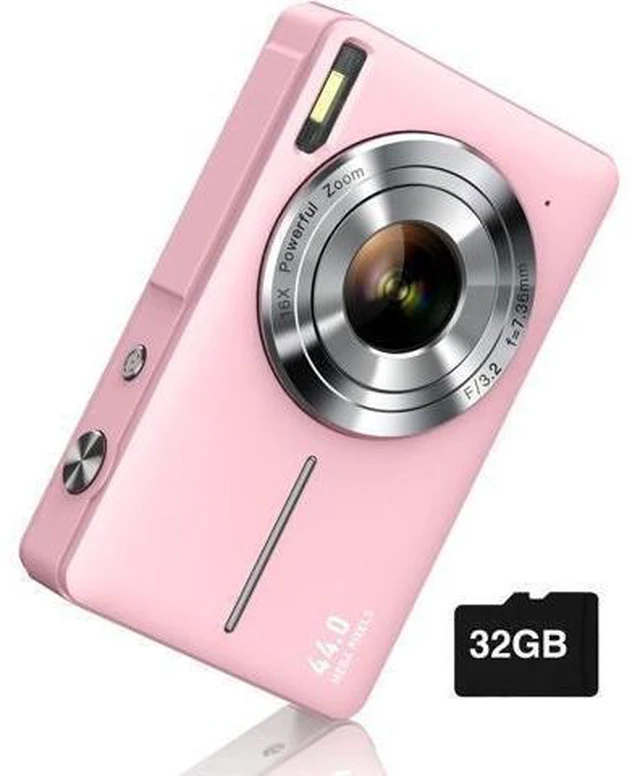 Alt view image 6 of 10 - Digital Camera, FHD 1080P Camera, Digital Point and Shoot Camera with 16X Zoom Anti Shake, Compact Small Camera for Boys Girls Kids