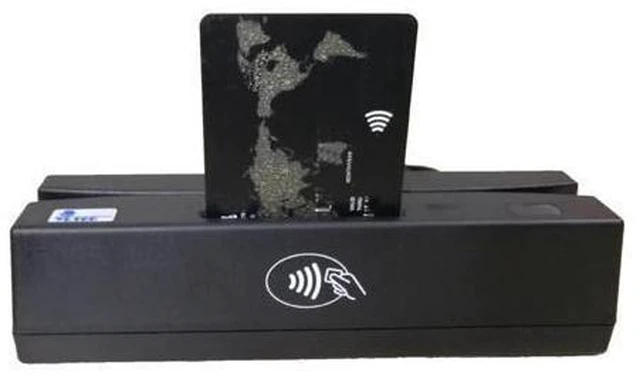 Alt view image 7 of 10 - 4-in-1 Multi Card Reader Magnetic Stripe Credit Card EMV IC Chip RFID PSAM Reader Writer Digital Memory Card Reader