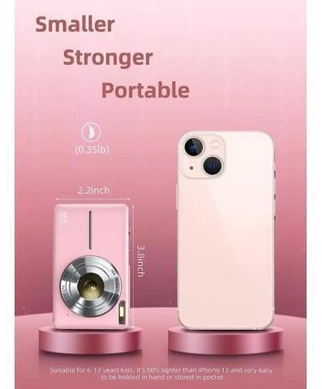 Alt view image 10 of 10 - Digital Camera, FHD 1080P Camera, Digital Point and Shoot Camera with 16X Zoom Anti Shake, Compact Small Camera for Boys Girls Kids
