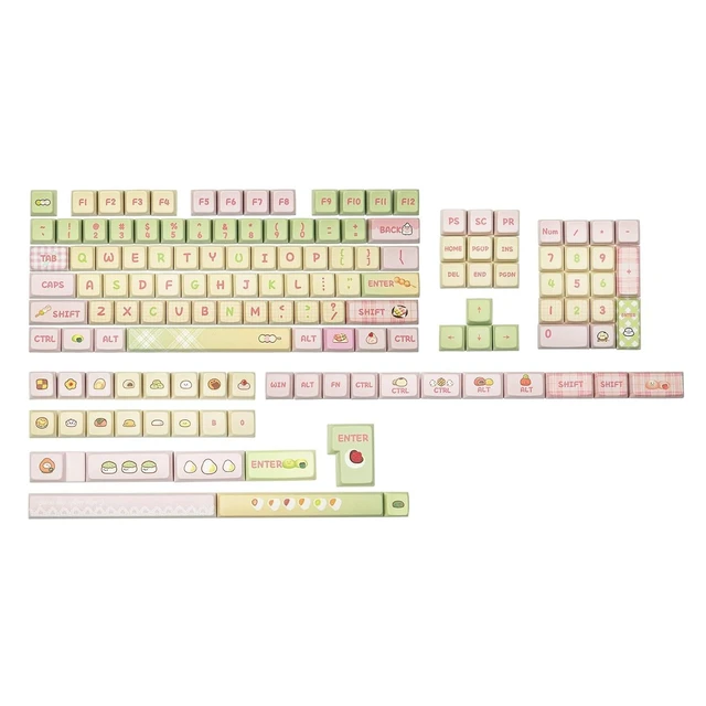 Alt view image 2 of 2 - x Ydmochi Sweet Dango Dream Keycap Set, 142 Keys MDA Profile PBT Keycaps for Mechanical Keyboard, Co