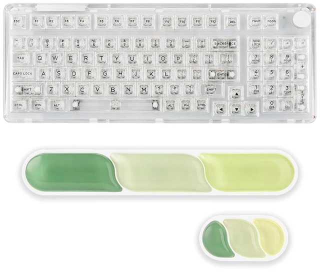 Alt view image 2 of 2 - Phantom 98 Hot Swappable Crystal Mechanical Keyboard with MechLands EPOMAKER CloudGel Wrist Rest