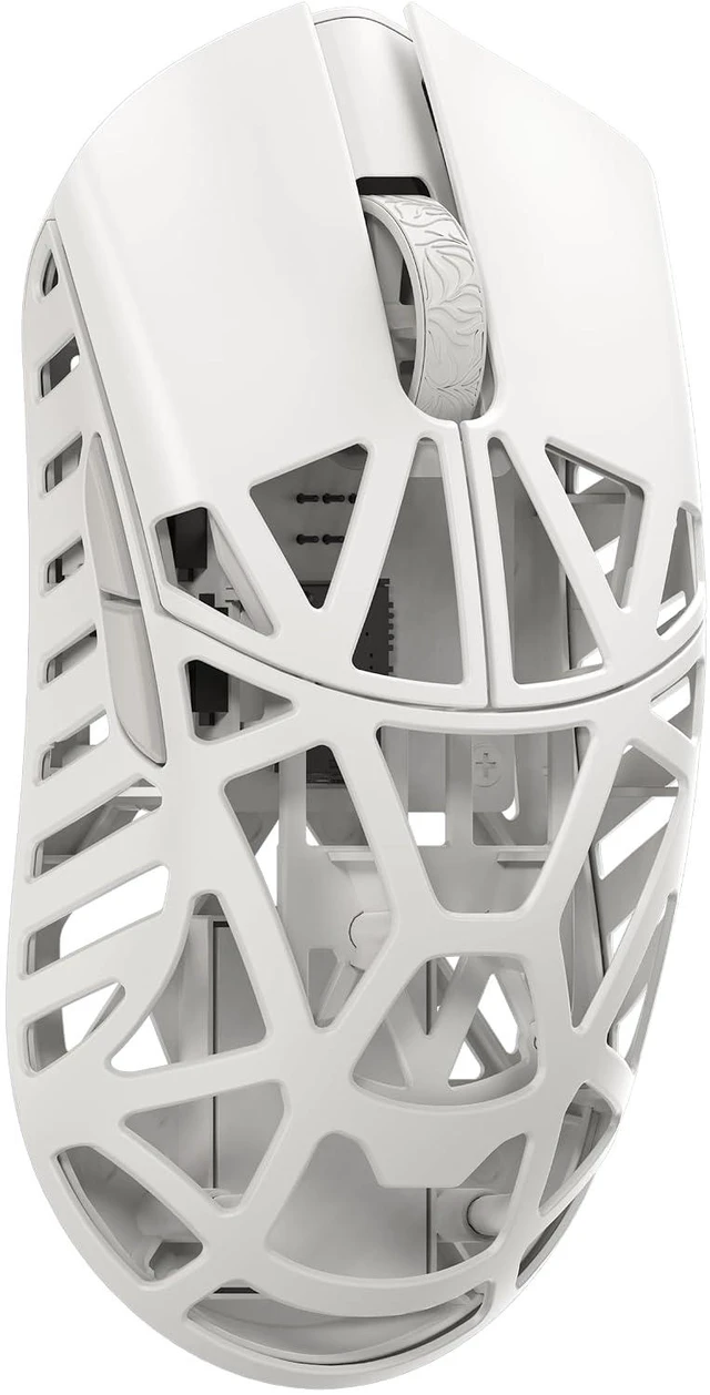 Alt view image 7 of 12 - WLMOUSE Beast X Mini Pro Ultra-Light 34g Magnesium Gaming Mouse, PAW3950 HS Sensor, 8K Polling Rate, 30000 DPI,OM & TTC Switches, Customizable Side Panels.(Milky White(OM Switch-Side Slits))