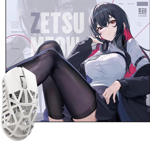 Alt view image 8 of 14 - WLMOUSE Beast X Mini Pro Magnesium Gaming Mouse(Milky White,OM Switch,Side Slits)+ZETSUMEOW JUE 2.0 Mouse Pad(White)
