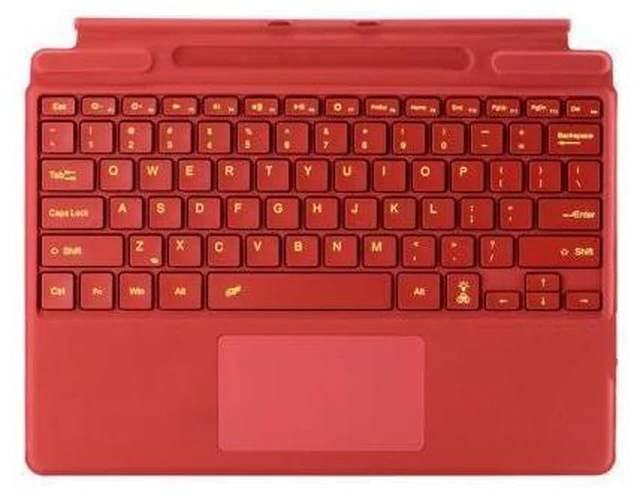 Alt view image 6 of 10 - Zoof Type Cover for Microsoft Surface Pro 11 / Pro 10 / Pro 9 / Pro 8 / Pro X, 13 inch, Portable Slim Bluetooch Keyboard with Touchpad, Pen Holder (Red with Backlit)