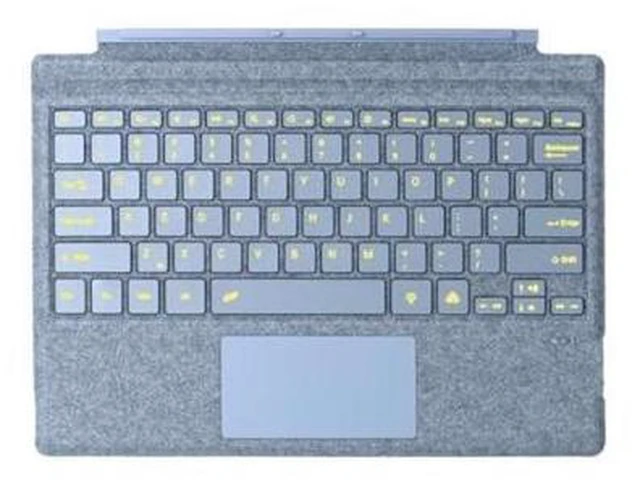 Alt view image 6 of 10 - Zoof Type Cover for Microsoft Surface Pro 7 Plus/Pro 7, 12.3 inch, Ultra-Slim Wireless Tablet Keyboard with Multi Touchpad Bluetooth (Ice Blue with Backlit)
