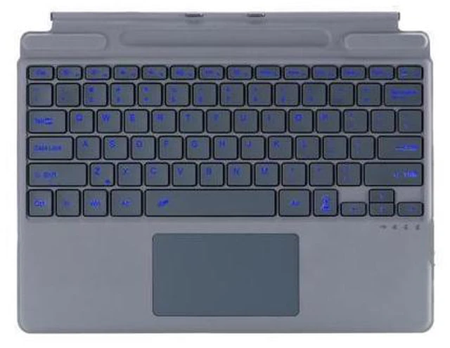 Alt view image 6 of 10 - Zoof Type Cover for Microsoft Surface Pro 11 / Pro 10 / Pro 9 / Pro 8 / Pro X, 13 inch, Portable Slim Bluetooch Keyboard with Touchpad, Pen Holder (Gray with Backlit)