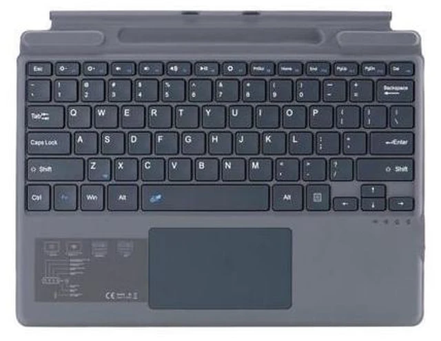 Alt view image 6 of 10 - Zoof Type Cover for Microsoft Surface Pro 11 / Pro 10 / Pro 9 / Pro 8 / Pro X, 13 inch, Portable Slim Bluetooch Keyboard with Touchpad, Pen Holder (Gray Without Backlit)