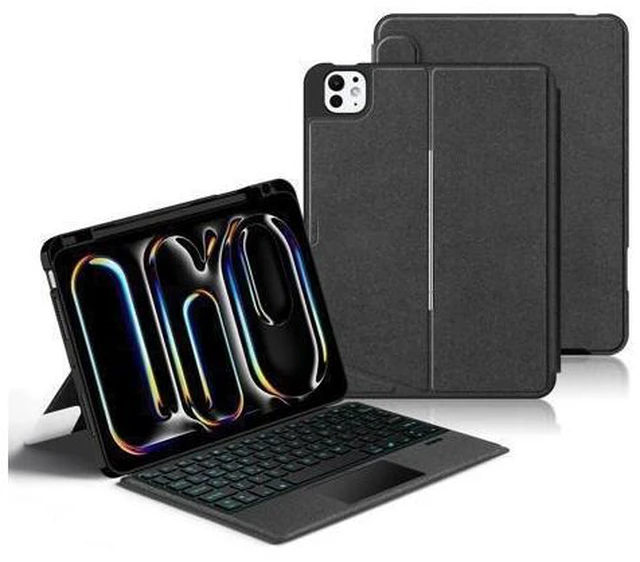 Alt view image 6 of 10 - kaidisen Backlit Keyboard Case for iPad Pro 11 inch M4 2024 Keyboard with Touchpad Backlight Portrait Mode Magnetic Detachable Touch Keyboard Case