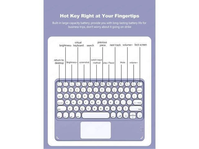 Alt view image 9 of 10 - QYiiD Keyboard Case with Touchpad for iPad Pro 13-inch (M4) 2024, Smart Keyboard Folio Cover with Pencil Holder, Multi-Touch Trackpad, Detachable Keyboard for iPad Pro13 inch (2024), Yellow