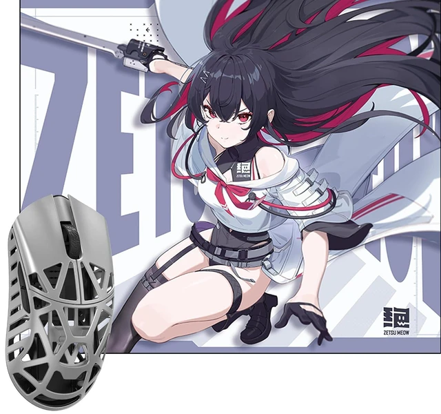 Alt view image 8 of 14 - WLMOUSE Beast X Mini Pro Magnesium Gaming Mouse(Silver,TTC Switch,Side Slits)+ZETSUMEOW REN Yaiba Mouse Pad(White)
