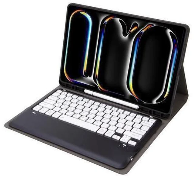 Alt view image 7 of 10 - KcoxdCn New iPad Pro 13 Inch 2024 Keyboard Case for iPad Pro 13 Inch Keyboard Case 2024 Model 7th Generation with Pencil Holder Mutil Angles Stand Cover Detachable Wireless Keyboard (Black)