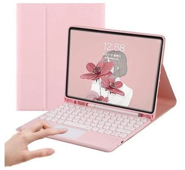 Alt view image 6 of 10 - AnMengXinLing Keyboard Case for iPad Pro 11 2022/2021/2020-Touchpad Detachable Keyboard with Pencil Holder Folio Smart Cover with Keyboard for iPad Pro 11inch 4th/3rd/2nd Gen,Pink