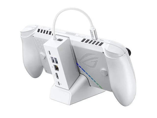 Alt view image 8 of 14 - Docking Station for ROG Xbox Ally X (2025)/ROG Ally X/ROG Ally/Steam Deck/Legion Go, 6-in-1 Dock with HDMI 4K@120Hz, Gigabit Ethernet, USB A & USB C 3.2 Gen 1, 100W Charging - HB0609 White