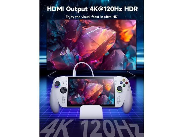 Alt view image 12 of 14 - Docking Station for ROG Xbox Ally X (2025)/ROG Ally X/ROG Ally/Steam Deck/Legion Go, 6-in-1 Dock with HDMI 4K@120Hz, Gigabit Ethernet, USB A & USB C 3.2 Gen 1, 100W Charging - HB0609 White