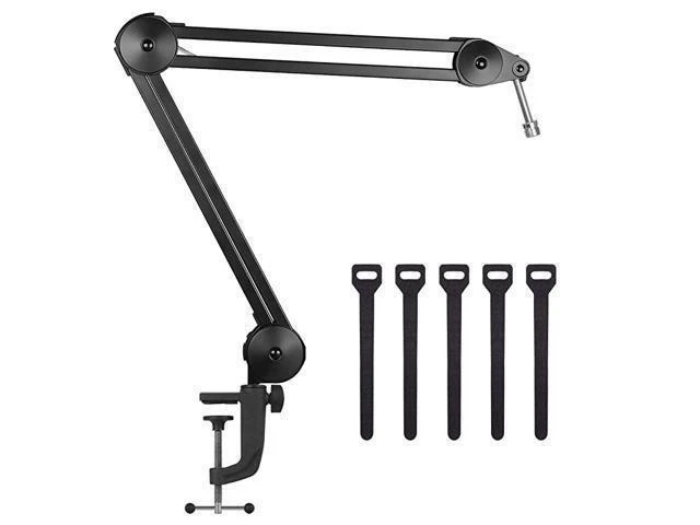 Alt view image 8 of 14 - Microphone Arm Stand Heavy Duty Mic Arm Microphone Stand Suspension Scissor Boom Stands with Mic Clip and Cable Ties for Blue Yeti Snowball and Blue Yeti NanoMedium